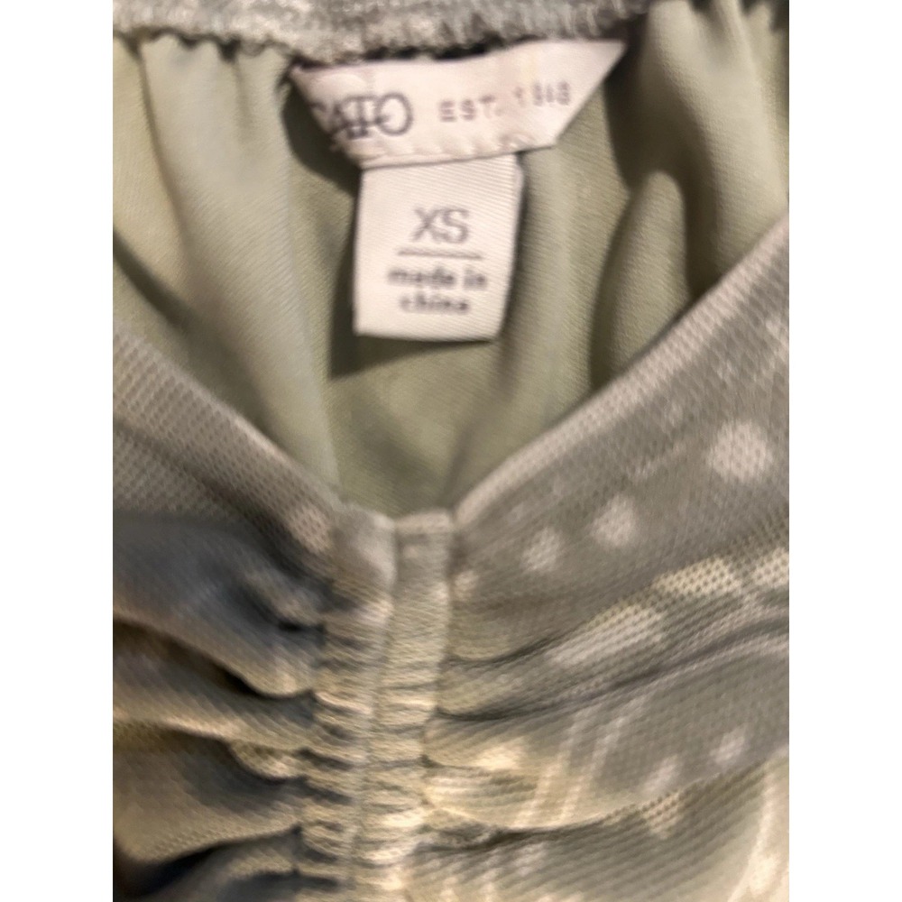Women's Ruffle Dress XS Green Boho Fairy Y2K Cottage Core Baby doll Mixed Print - Picture 3 of 10